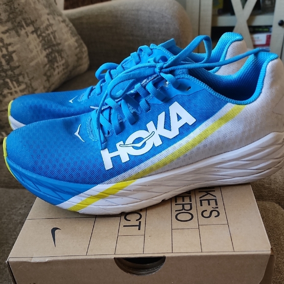 Hoka Rocket X Blue Running Shoes - Picture 3 of 7